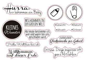 

German label Transparent Clear Silicone Stamp Seal DIY Scrapbooking photo Album A0263