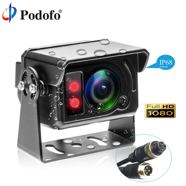 Best Price Podofo กล้องสำรองข้อมูล HD สากลกันน้ำถอยหลังกล้องที่จอดรถ IRBack ย้อนกลับกล้องติดตั้งง่าย 4 ขา