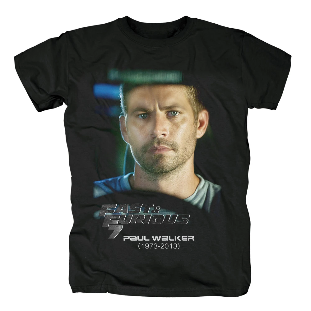 

Bloodhoof Free Shipping Fast and Furious R.I.P PAUL WALKER T-SHIRT Fashion Short Sleeve Black T Shirt Men Asian Size