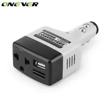 Onever 6 Вт USB автомобильный преобразователь питания 12 В до 220 В автомобильный адаптер для автомобильного зарядного устройства DC 12 В к AC 220 В конвертер USB зарядное устройство для смартфона