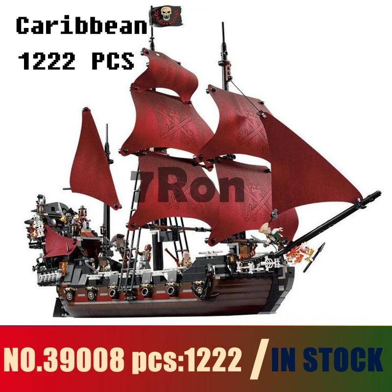 

Models building toy 39008 1222pcs Queen Anne's Revenge Pirates Of Caribbean Building Blocks Compatible with lego 4195 & hobbies