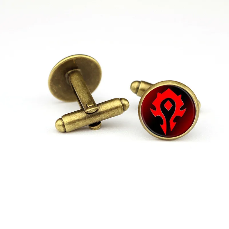 Cosplay&ware Songda World Warcraft Wow Alliance Horde Banner Flag Cufflinks Glass Time Gem Alloy Cosplay Cuff Buttons -Zentai shop online HTB18h4rAv5TBuNjSspmq6yDRVXaM.jpg