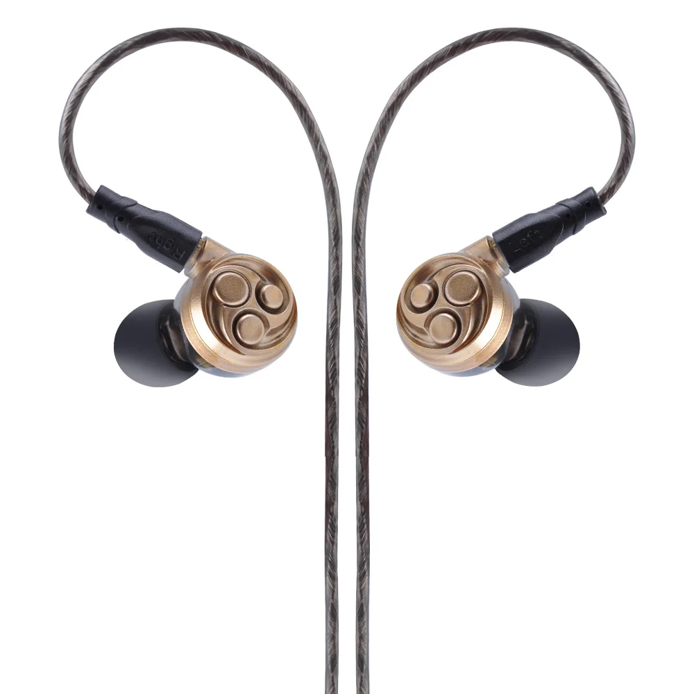 KINBOOFI F60 3DD Динамический драйвер в ухо наушники музыка HIFI Monito Металл для бега