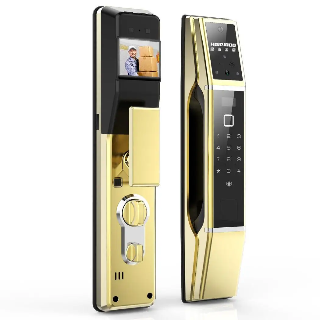 HOJOJODO K2 общий умный дверной замок отпечатков пальцев Сенсорный пароль Противоугонная черная Домашняя безопасность микро USB зарядное устройство