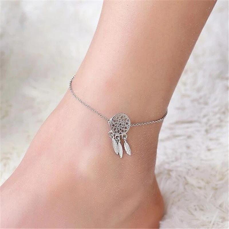 Indian Dream Catcher Feather Ankle Chain Anklet Bracelet Foot Beach