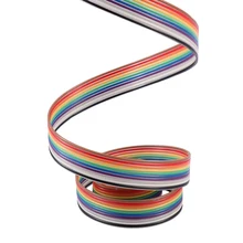 1 шт. практичный 1 м IDC плоский удлинитель Радужный провод 10p 14p 16p 20p 26p 34p 40p 50p Pin 1,27 мм линейный шаг