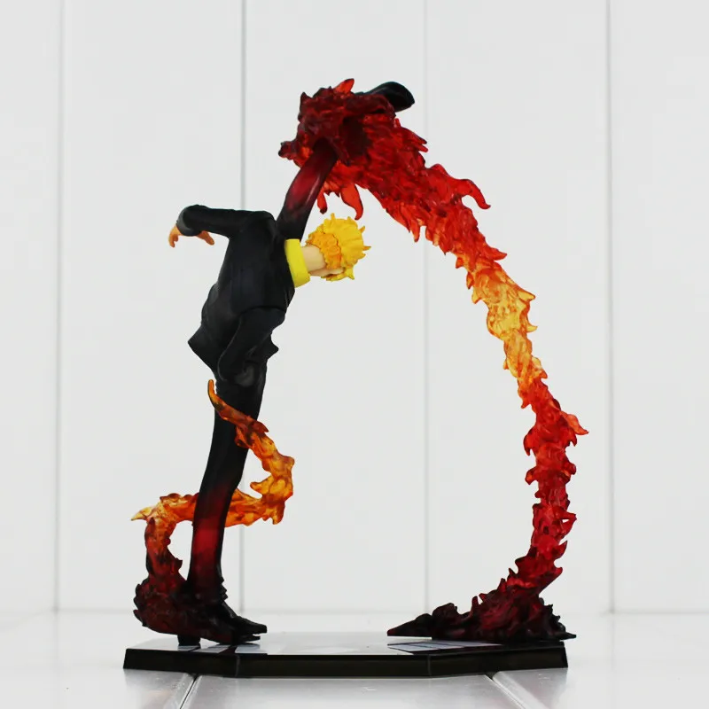 15 см аниме одна штука черная нога Sanji Fire Battle Ver ПВХ фигурка Модель Куклы Игрушки