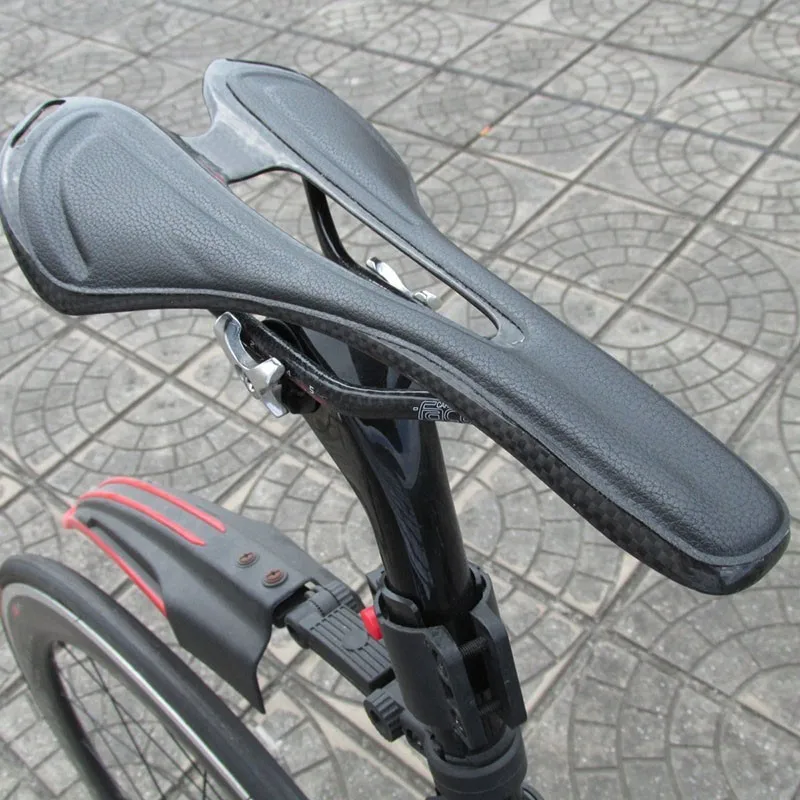 Супер светильник, Вес 123 г, углеродная кожа, мягкое широкое седло для велосипеда, шоссейный велосипед, MTB, подушка для сиденья, складное седло для горного велосипеда