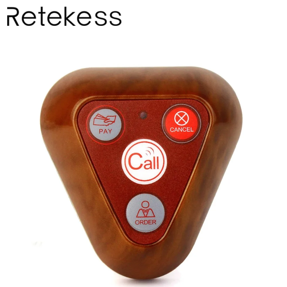 

433MHz Wireless Call Transmitter Button Call Bell Pager for Restaurant Market Mall Paging Waiting System F3286F