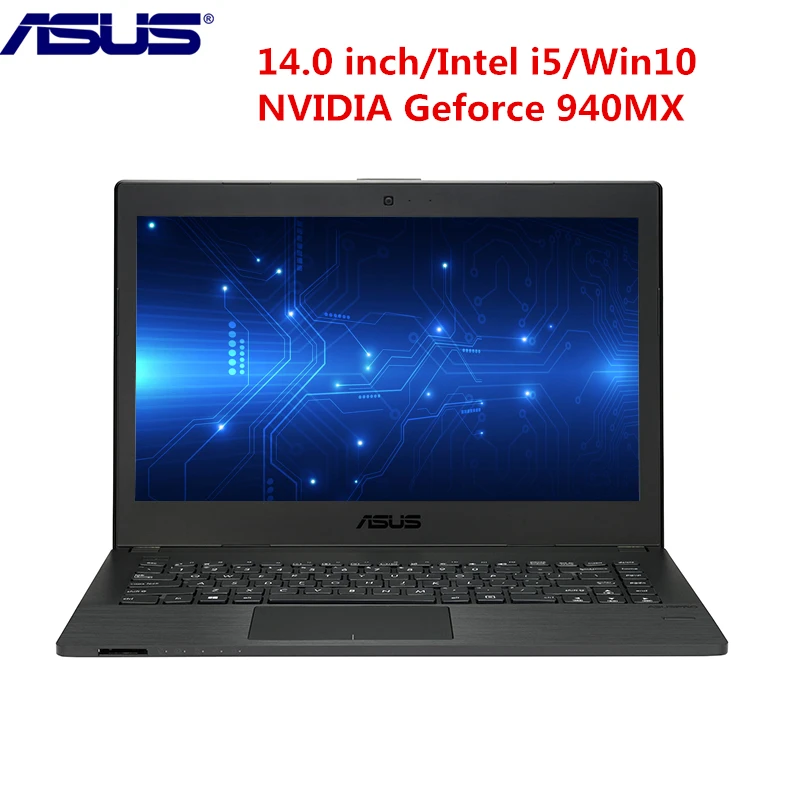 

ASUS Notebook 14.0 inch Win10 Pro Intel i5-7200U Dual Core 2.5GHz 4GB RAM 500GB HDD Fingerprint Recognition Front Camera BT4.1