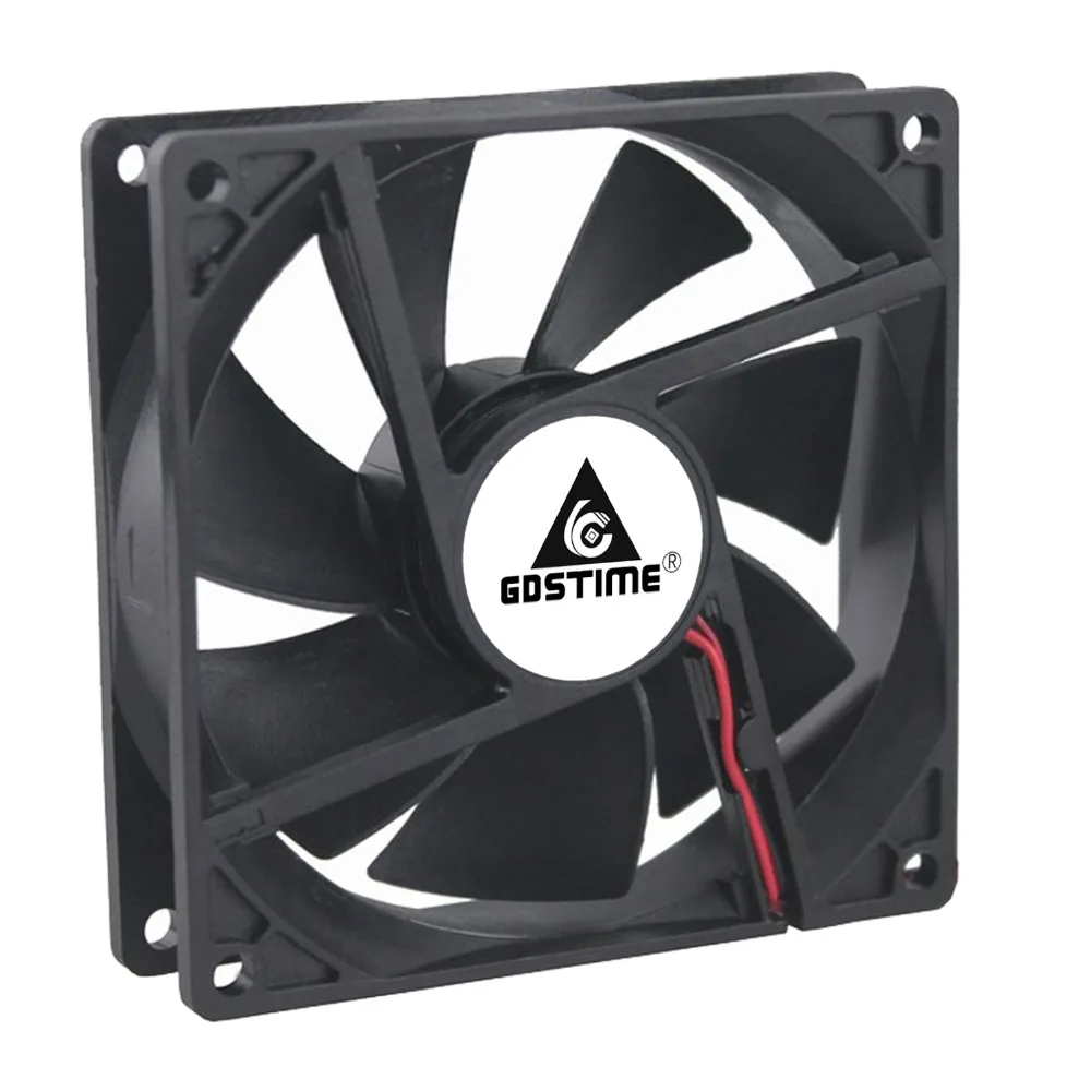2 Pcs Ball Bearing 48V 9cm 92mm 92x92x25mm PC CPU Computer Case Cooling Fan 2pin
