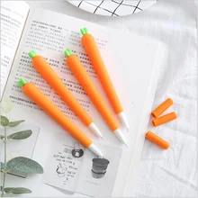 1 шт. креативная Милая Черная заправка простая ручка, письменные принадлежности Корейская Персонализированная подписная гелевая студенческие ручки морковная ручка на водной основе