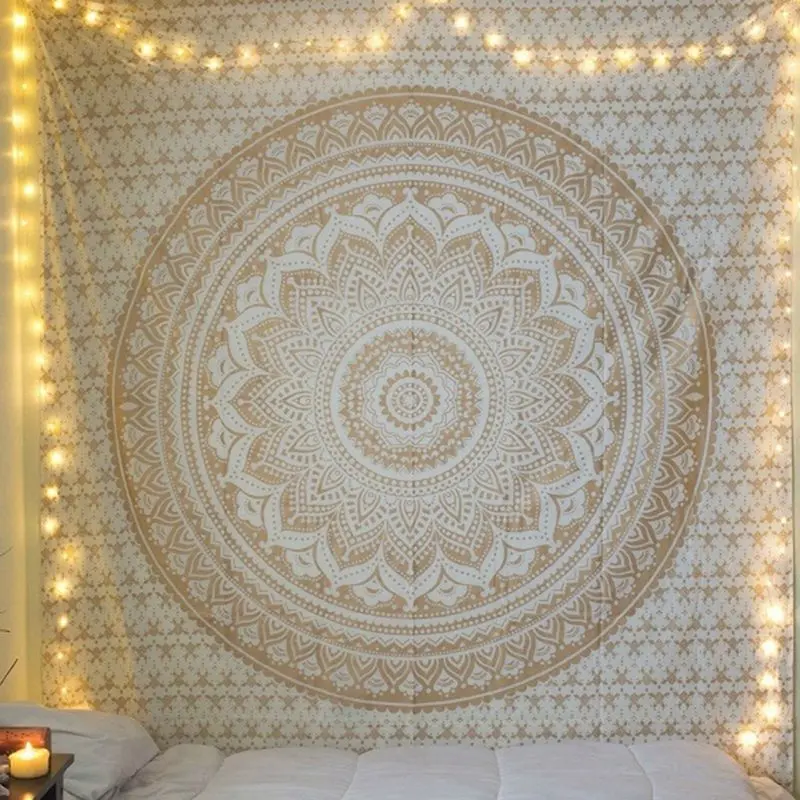 

Color Change Indian Mandala Tapestry Home Decoration Tapestry Cover Beach Towel Yoga Picnic Outdoor Mat Home Decor Textiles