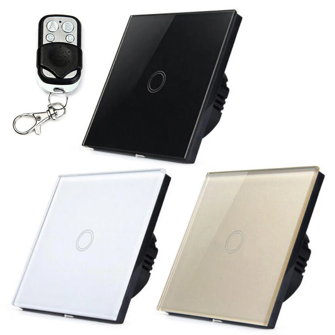 

Wireless Single Remote Control Switch Wall Light Touch Screen Switch Remote Control Wall Touch Switch AC 110 to 240V