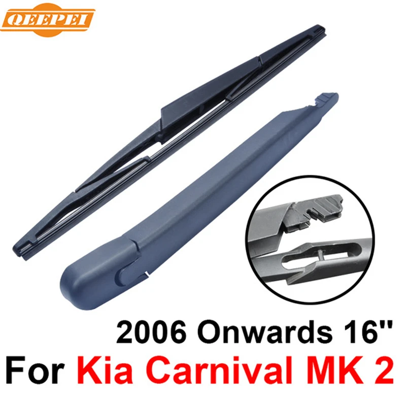 

QEEPEI Rear Windscreen Wiper and Arm For Kia Carnival MK 2 2006 Onwards 16'' 4 door minivan High Quality Iso9001 Natural Rubber