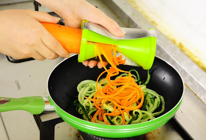 Дропшиппинг 4 лезвия Терка спиральная овощерезка Spiralizer резак для моркови огурец кабачок подарок для мамы подарок