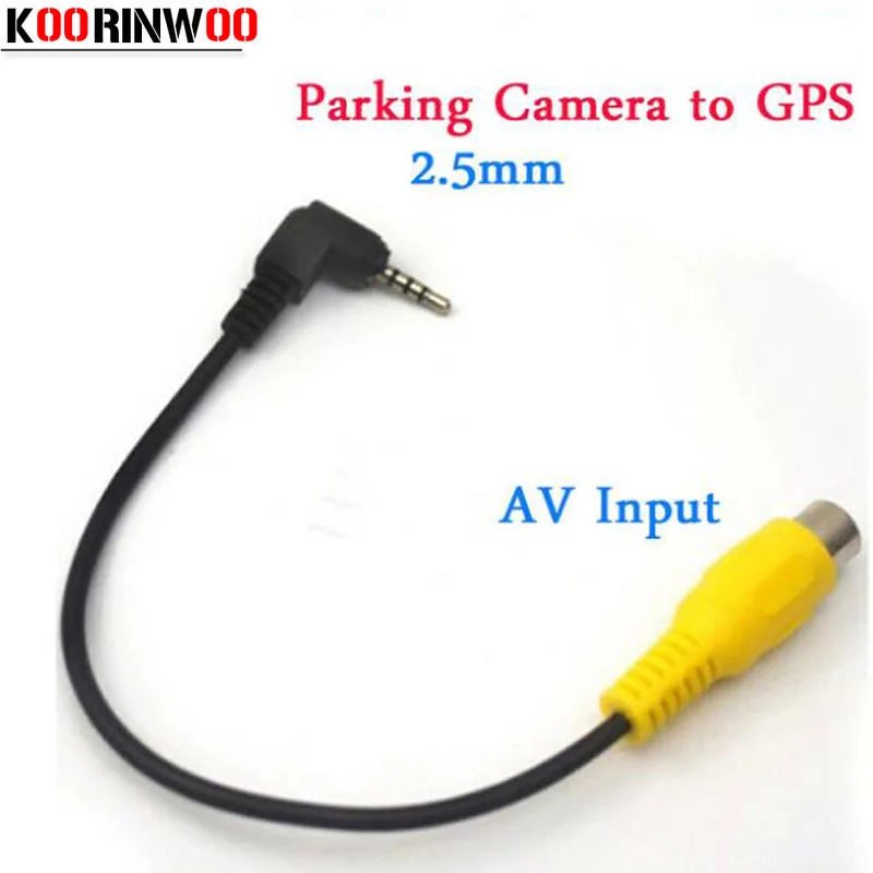 

Video Input Adapter Cable 2.5MM GPS Navigator Reversing Input Conversion Line 2.5 Turn RCA AV Connector For rear view camera