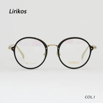 

LIRIKOS Pure Titanium granny chic Anti-Corrosion Fashionable Women Reading Rounded Glasses Eyewear