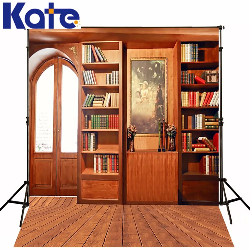 

KATE Photography Backdrops Newborn Background Bookshelf Backdrop Children Room Background Wood Floor Backdrop for Photo Studio