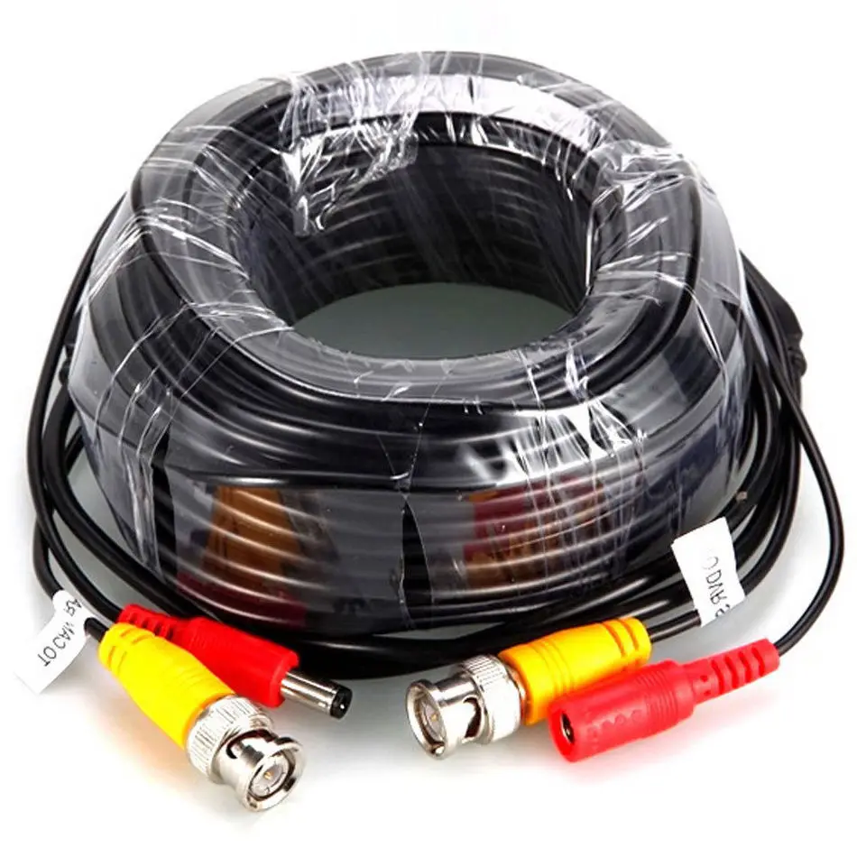 

15M 49FT BNC DC Power Audio Video AV Cable Extension Line Wire For CCTV Camera DVR