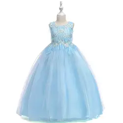 2019 Симпатичные Платье для первого причастия для девочек Jewel Кружева Аппликации Лук Тюль бальное платье шампанское в винтажном стиле, с