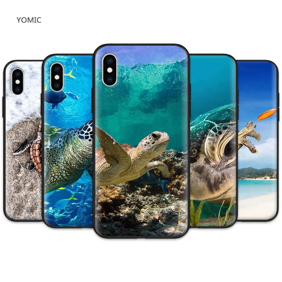 

Silicone Soft TPU Case Coque for Apple iPhone XR 7 8 6 6S Plus X XS MAX 5 5S SE mobile phone cover Turtle Tortoise Luxury Cool