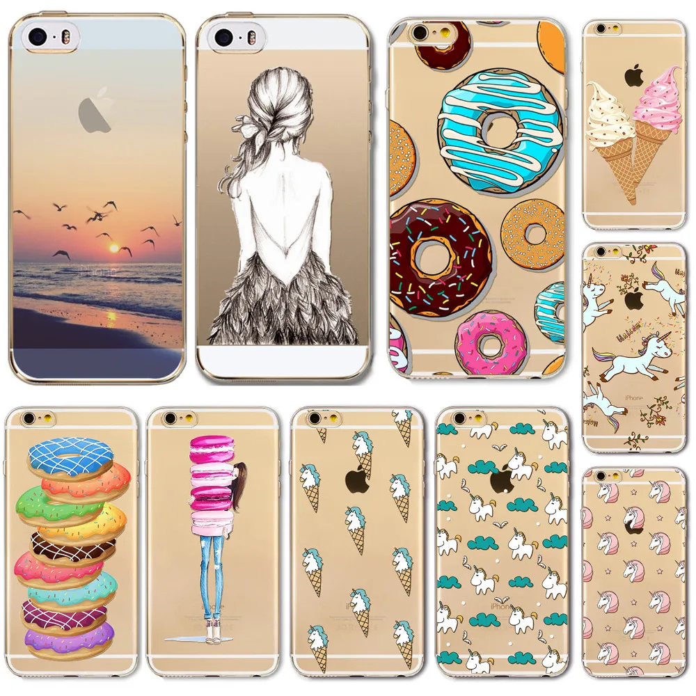For Apple iPhone 5 5S SE Phone Case New Arrival Hot Soft TPU Phone Skin Case Transparent Clear Back Case Cover