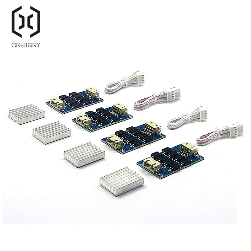 

4 piece /3D Printer Part TL-SmootherPLUS Plug-In Module + Heat Sink Sheet for 3D Pinter Motor Drivers Reprap MK8