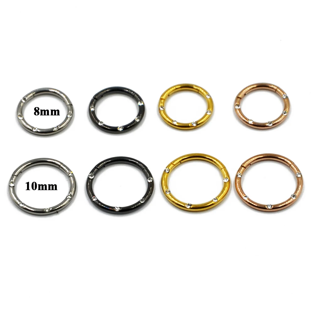 BOG 4PCS G23 Титан сегментное кольцо Нос губ для соска септума хряща пирсинг козелка
