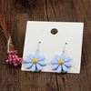 Style chaud personnalité dames boucles d'oreilles couleur bonbon résine Daisy personnalité fleurs boucles d'oreilles sauvages bijoux cadeau ► Photo 3/6