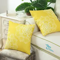 2 шт. квадратный calitime Подушки Shell Чехлы Home Decor короткие плюшевые цветы 20 "x 20" (50 см x 50 см) желтый