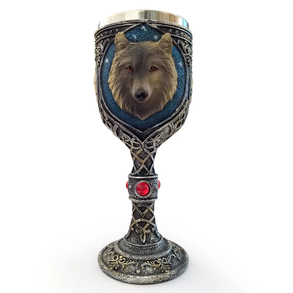 Новые кофейные чашки и кружки 3D Wolf круглая посуда из нержавеющей стали с