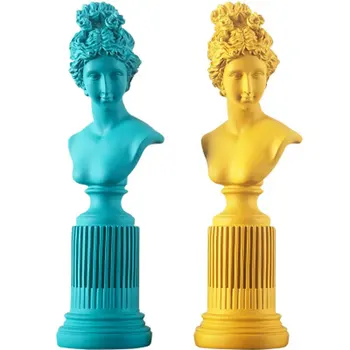 

Palace Classical Portrait Sculpture Desk Decor Bookshelf Display Resin Craft Chess Queen Decoration Venus Goddess Figurines