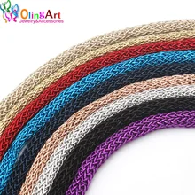 Olingart 5.5mm 5 m/lote malha fio de ouro macio metal colorido diy sapatos/chapéu/saco/jóias fazendo/feito à mão/2019 novo