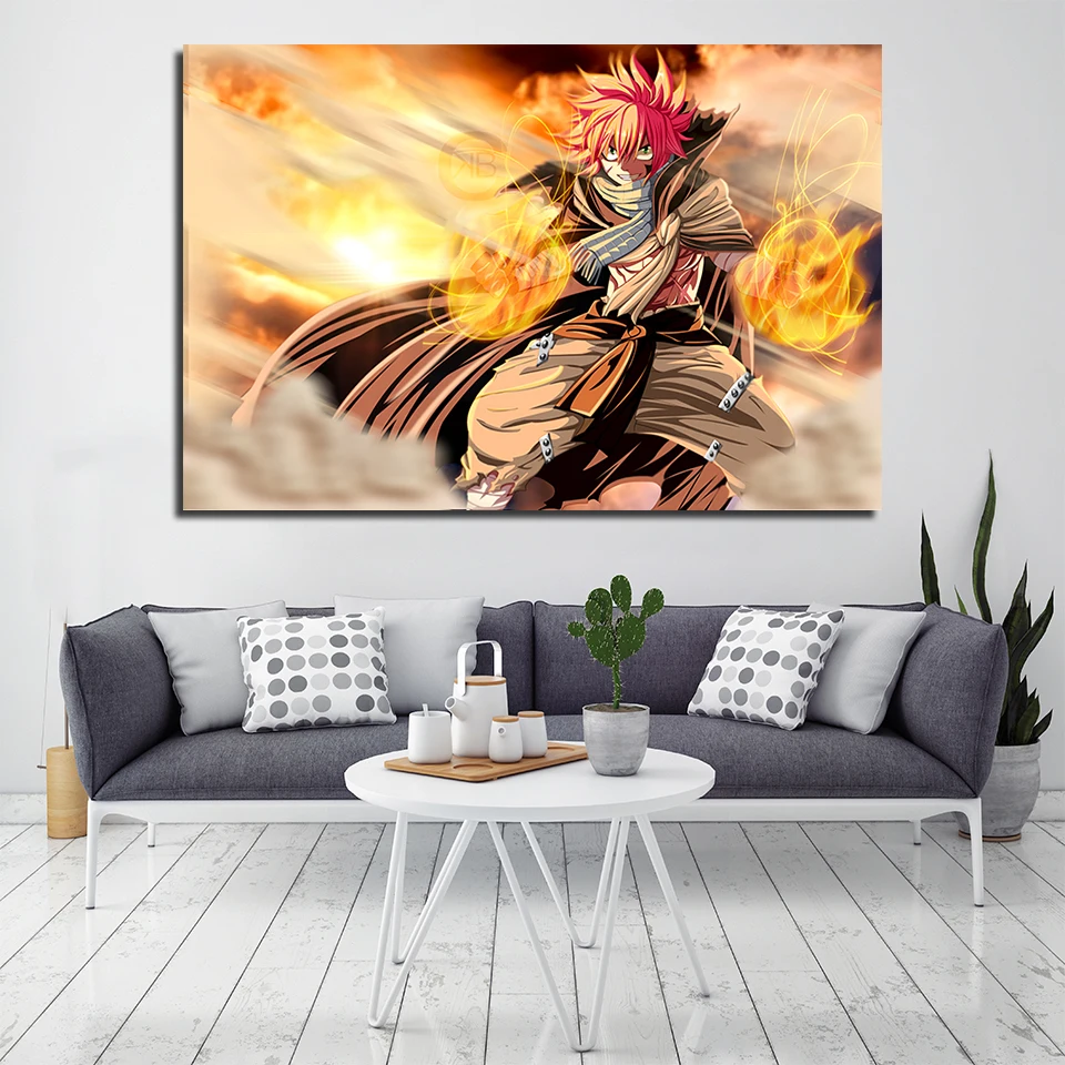 

Canvas Hd Print Posters Anime Fairy Tail Painting Home Decor Modern Wall Artwork Classic Living Room Modular Picture Framework