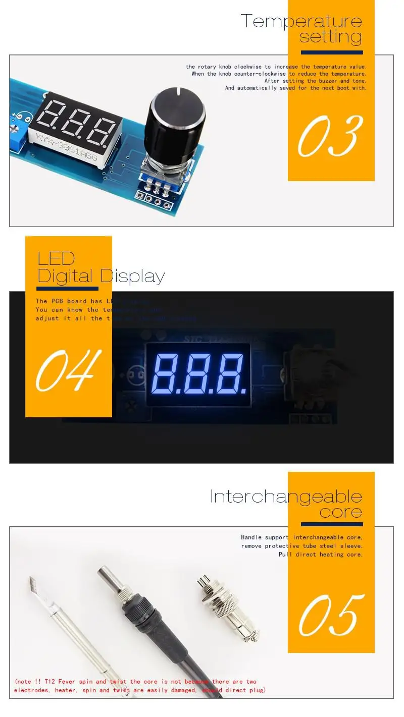 DIY T12 ручка электрический блок основные возможности практичный Цифровой паяльник станция контроллер температуры наборы