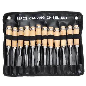 

12Pcs Wood Carving Tool Set Chisel Knife Tool Professional Carpenters Woodworking Carving Chisel DIY Hand Tools