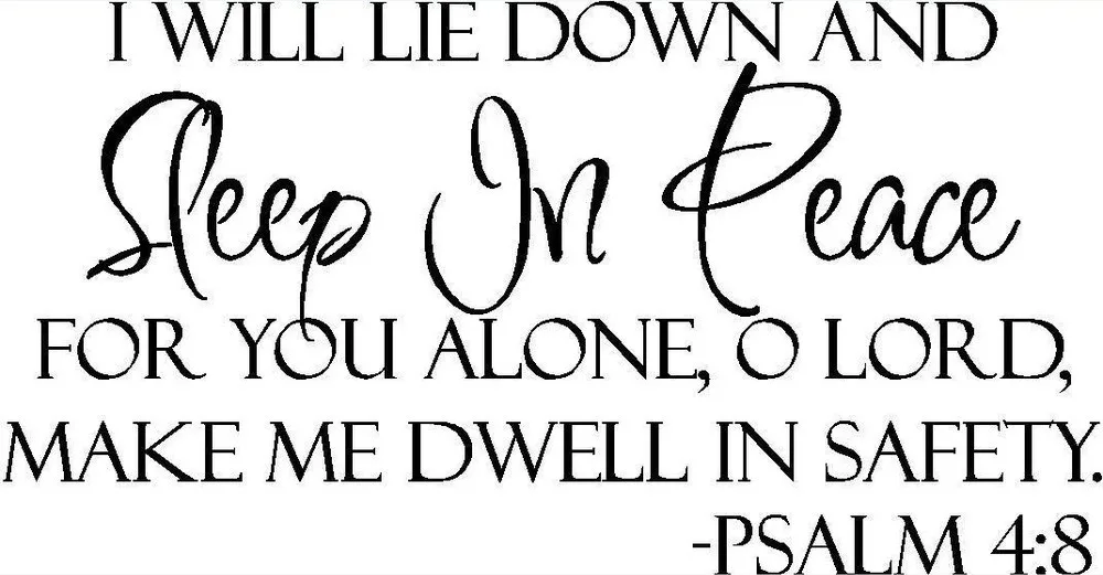 Sleep In Peace Bible Verse Decor vinyl wall decal quote sticker