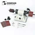 ZONESUN Gemüse Gegerbtem Leder Polieren Maschine Mini Desktop Leder Rand Schleifen Maschine Polieren Werkzeug seite Polierer 220V-in Polierer aus Werkzeug bei