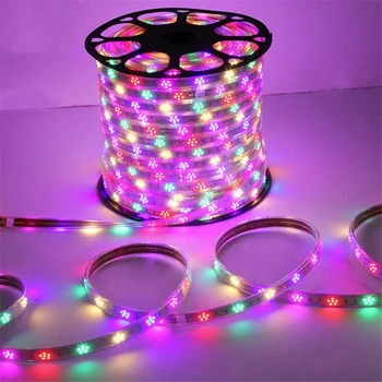 

Waterproof 50M Plum lamp beads flexible RGB led strip SMD2835 144leds/M Christmas decoration Led lighting AC220V-240V