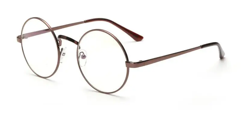 copper frame Маленькие круглые очки Для женщин ретро очки с оправой для Для мужчин прозрачный компьютерные очки для близорукости, очки ботаника рамки унисекс - Цвет оправы: copper frame