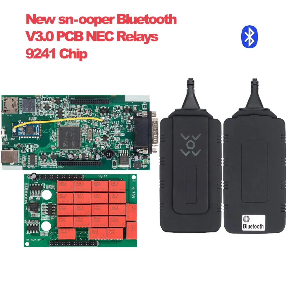 5 шт./лот DS CDP TCS 9241A чип двойная зеленая плата V3.0 Bluetooth R3/ R1 keygen OBDII диагностический инструмент автоматический сканер - Цвет: New  sn-ooper BT