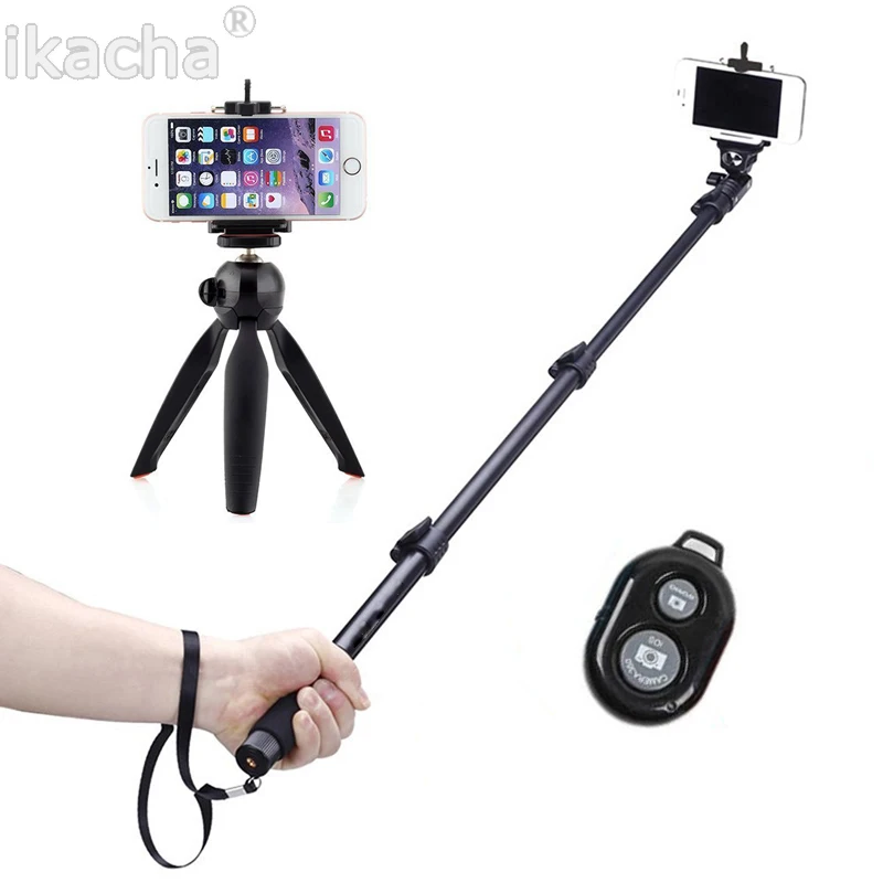 

4 in 1 Yunteng 188 Selfie Stick Tripod Para+Yunteng 228 Mini Tripod+Bluetooth Remote Control Self-Timer Camera Shutter For Phone