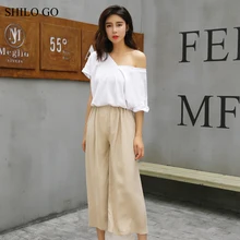 SHILO GO футболка женская летняя модная лаконичная Повседневная футболка с v-образным вырезом и коротким рукавом Повседневная Свободная белая футболка