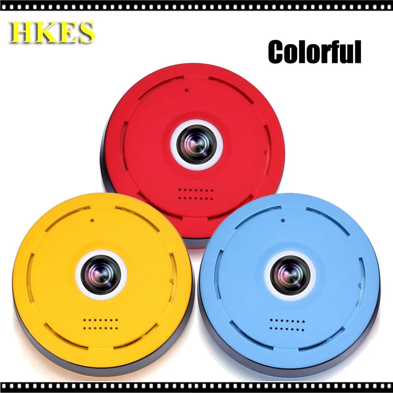 

HKES HD FishEye IP camera 960P 360 degree Full View Mini CCTV Camera 1.3MP Network Home Security WiFi Camera Panoramic IR