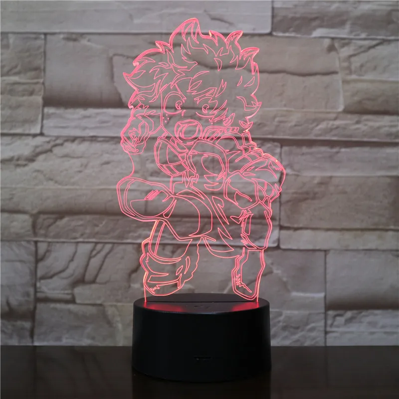 Мой герой героя аниме «Наруто haku Lampara фигурку 3D светодиодный Ночной светильник Настольная лампа Аниме Драконий жемчуг акриловые Цвет изменение светильник Инж
