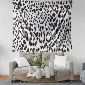 

black and white leopard tapestry wall hanging mandala tapiz beach towel hot sale dorm wall cloth