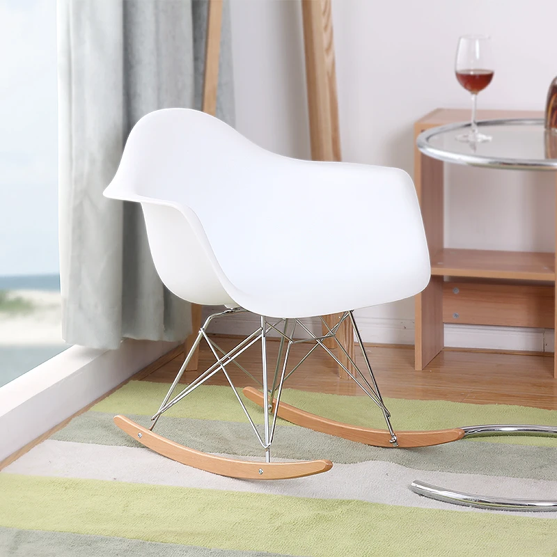 Современный пластмассовое кресло-качалка. Модный пластиковый стул для отдыха. Кресло-качалка с подлокотниками. Пластмассовое кресло-качалка/Популярная качалка
