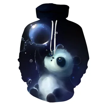 

3d Printed panda Space Galaxy Hoodie For Women Female Sweatshirt Swish Hoody Galaxy Nebula Pullovers Unisex Tracksuit