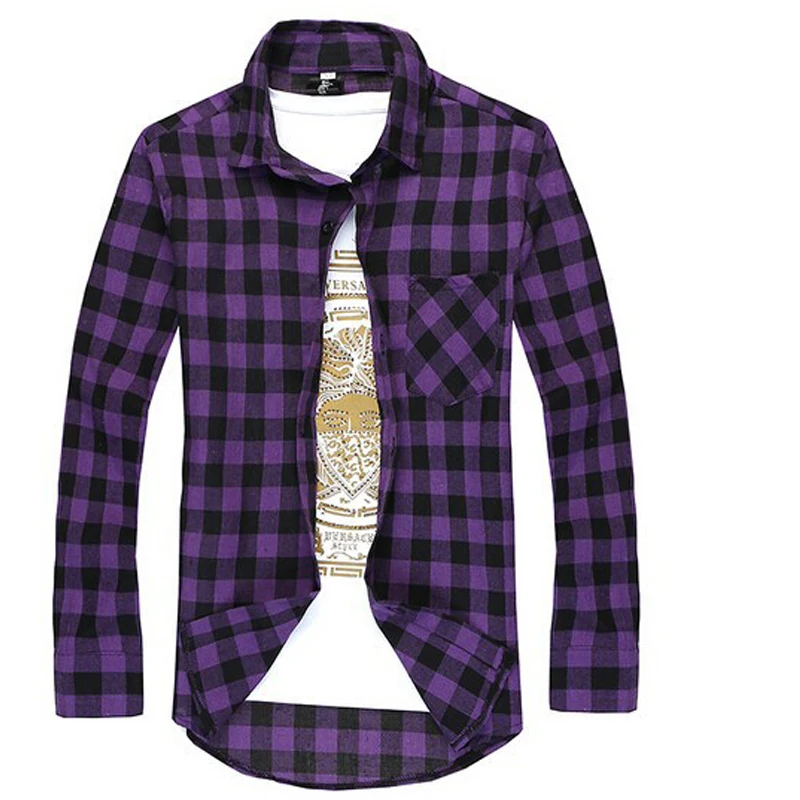 Purple and black checkered shirt Clearance